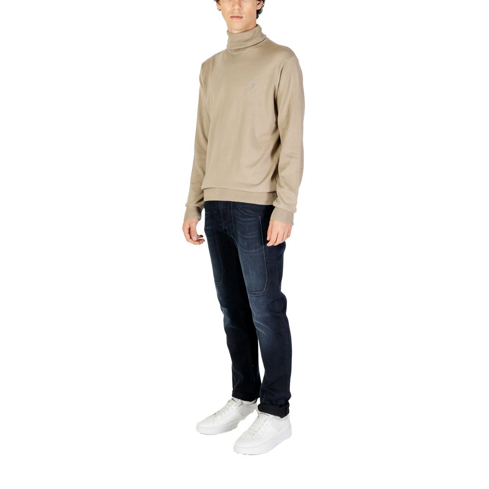 U.S. POLO ASSN. Beige Cotton Turtleneck - Luxe Nova