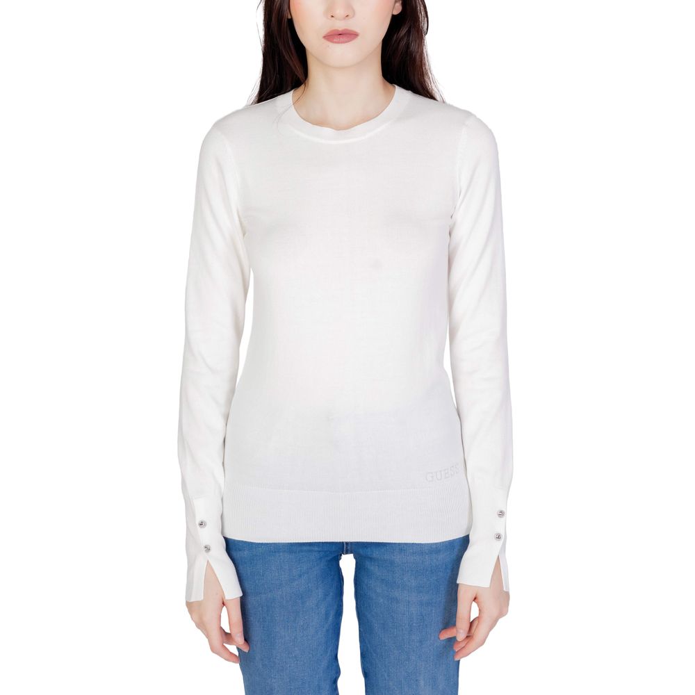 Guess White Cotton Sweatshirt - Luxe Nova