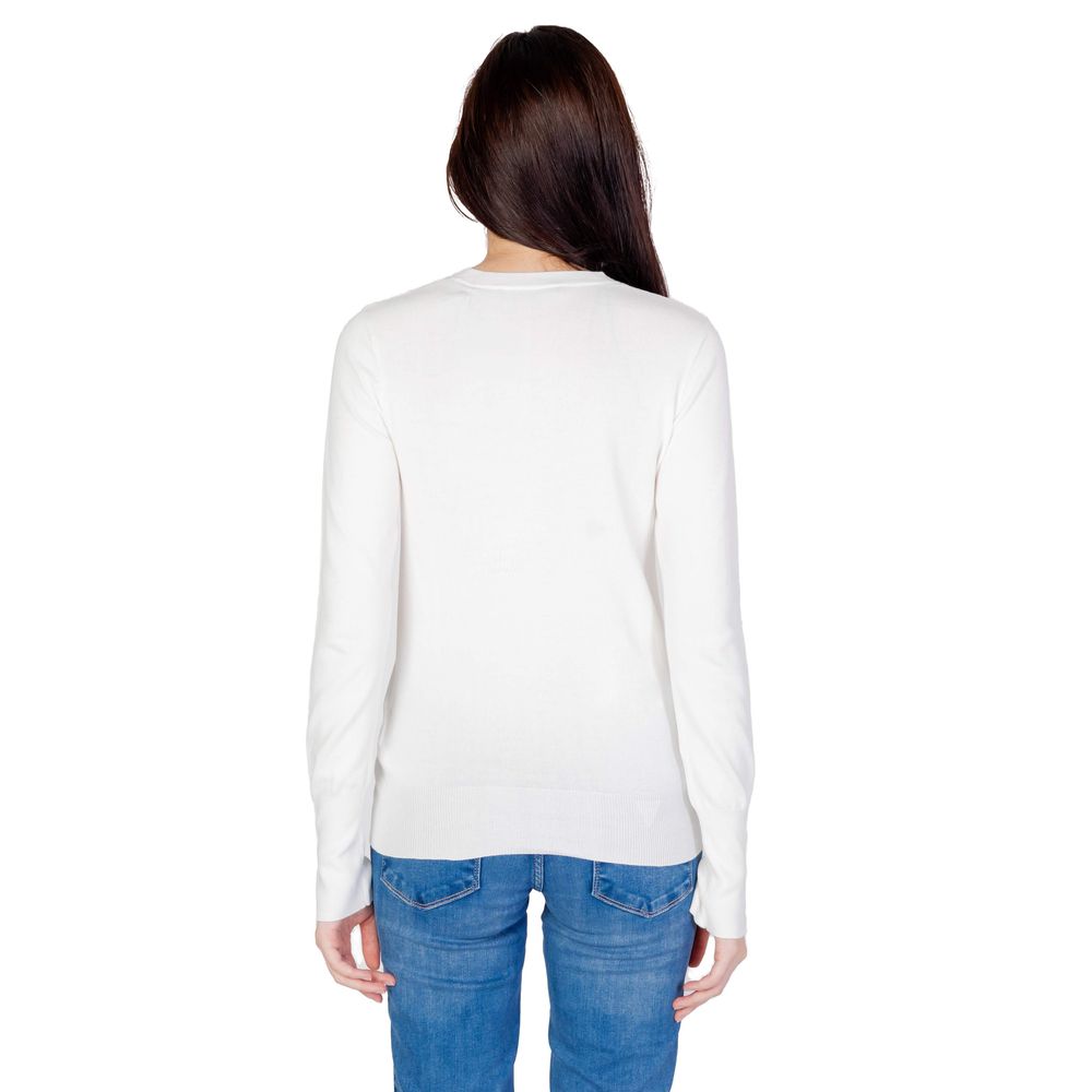 Guess White Cotton Sweatshirt - Luxe Nova