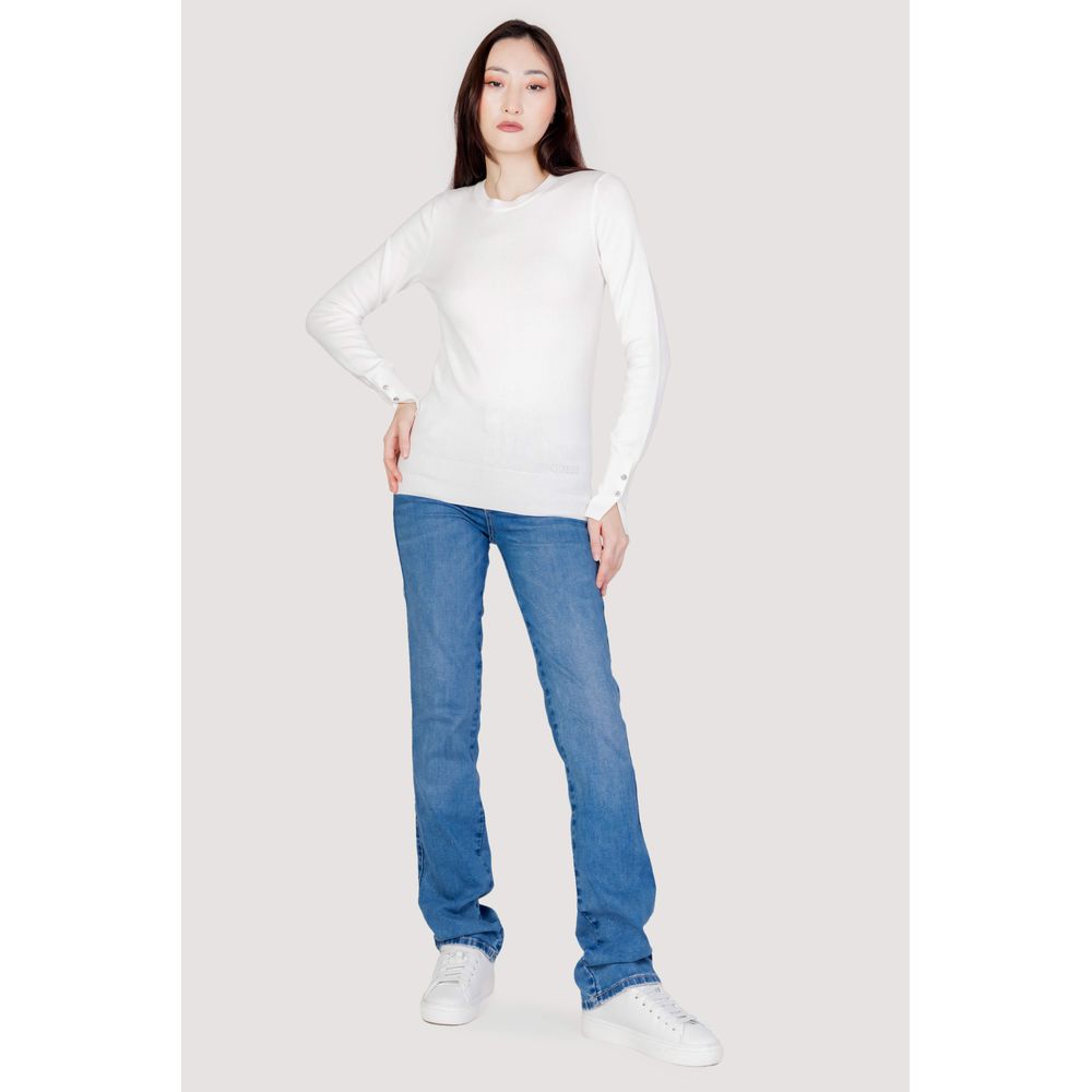 Guess White Cotton Sweatshirt - Luxe Nova