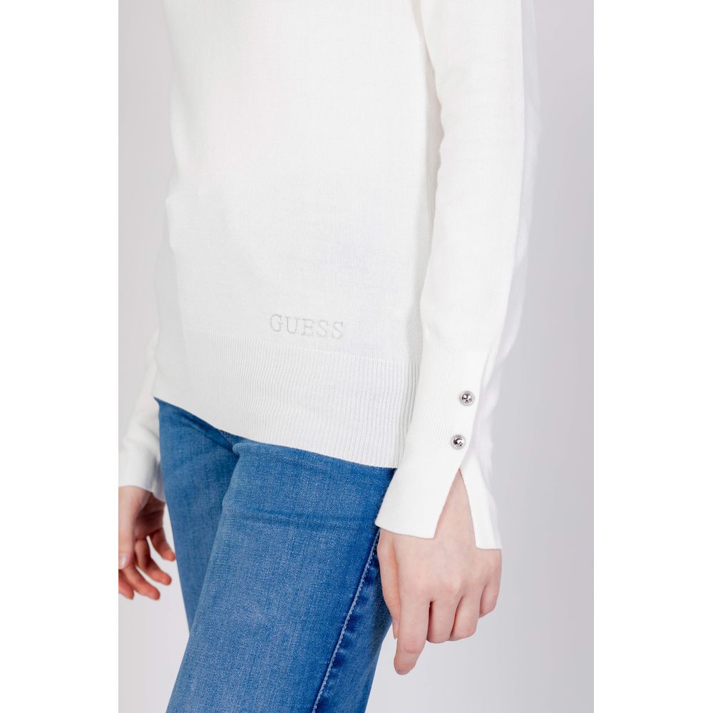 Guess White Cotton Sweatshirt - Luxe Nova