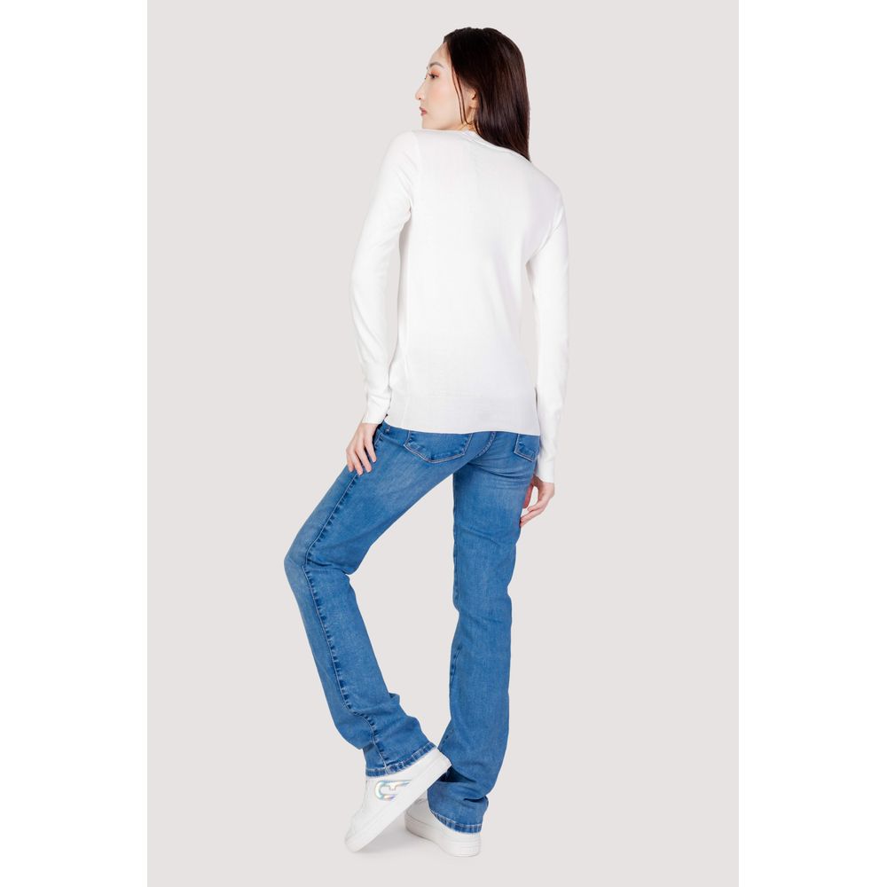 Guess White Cotton Sweatshirt - Luxe Nova