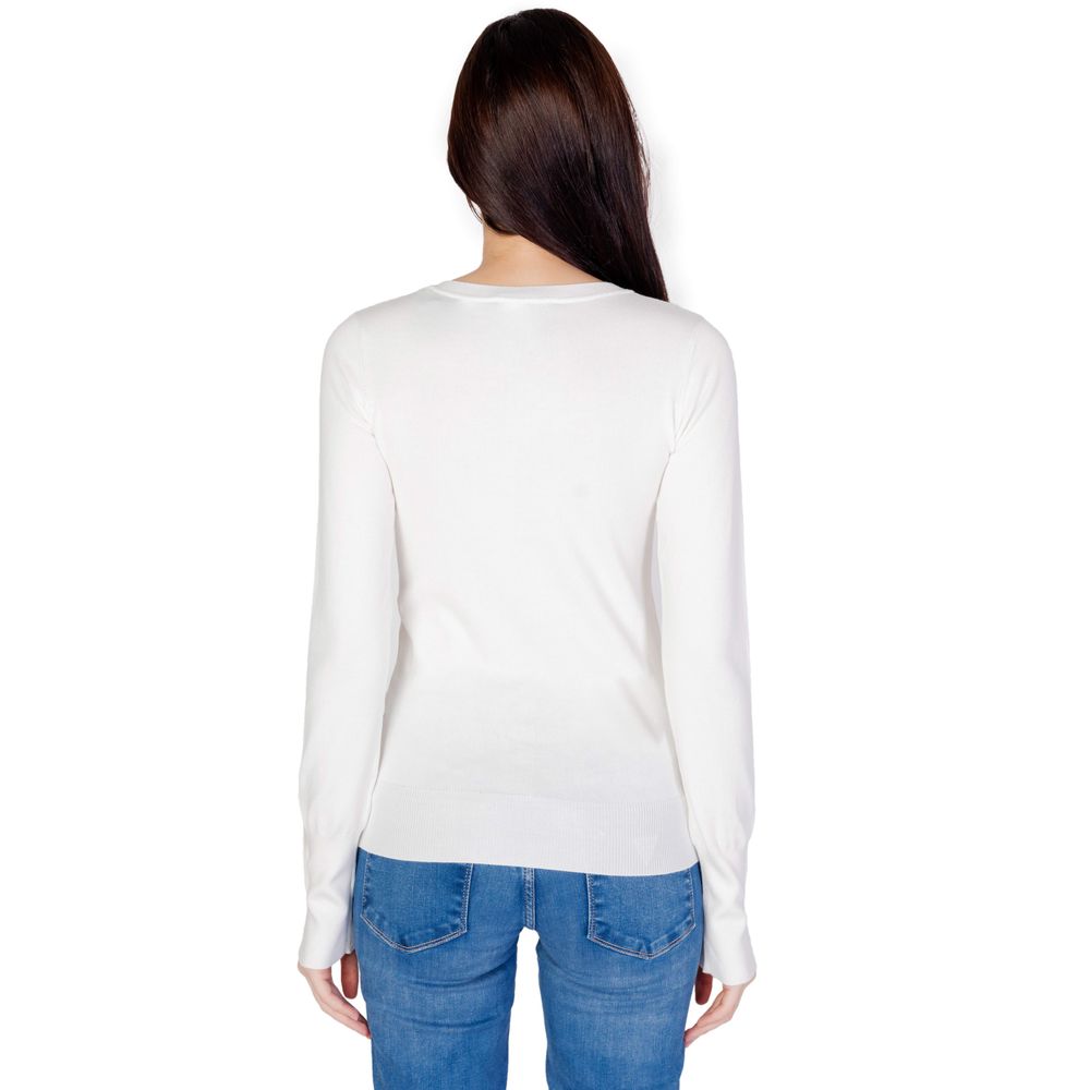 Guess White Cotton Sweatshirt - Luxe Nova