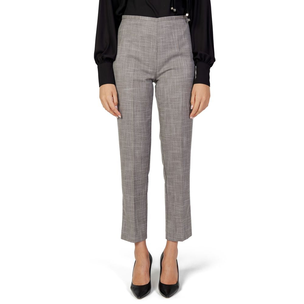 Sandro Ferrone Beige Polyester Dress Pants