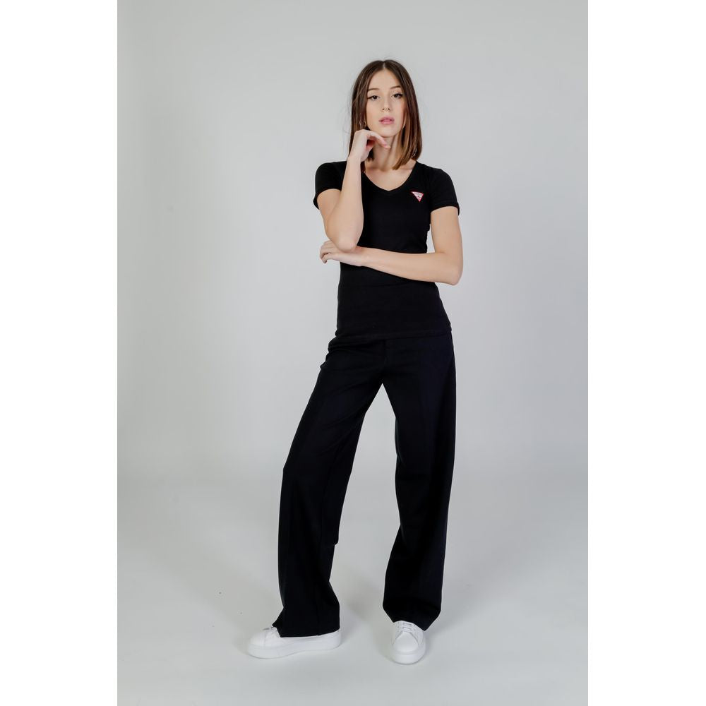 Guess Black Cotton T-Shirt - Luxe Nova