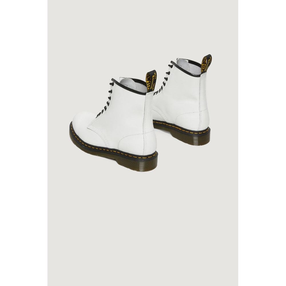 Dr. Martens White Leather Lace-Up Boots - Luxe Nova