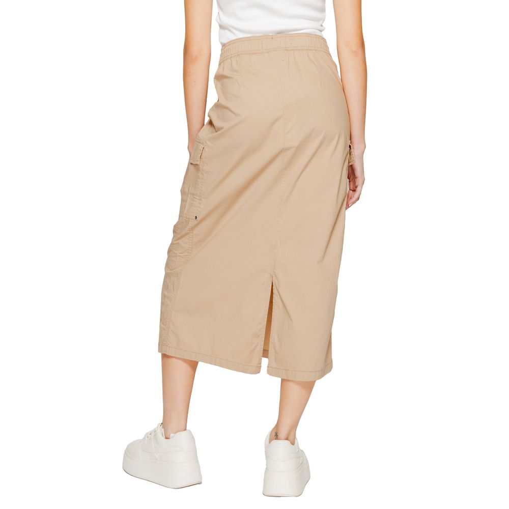 Street One Beige Cotton Midi Skirt - Luxe Nova