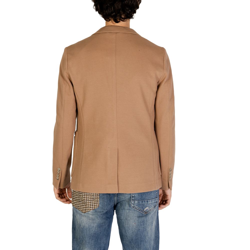 Gianni Lupo Beige Cotton Blazer - Luxe Nova
