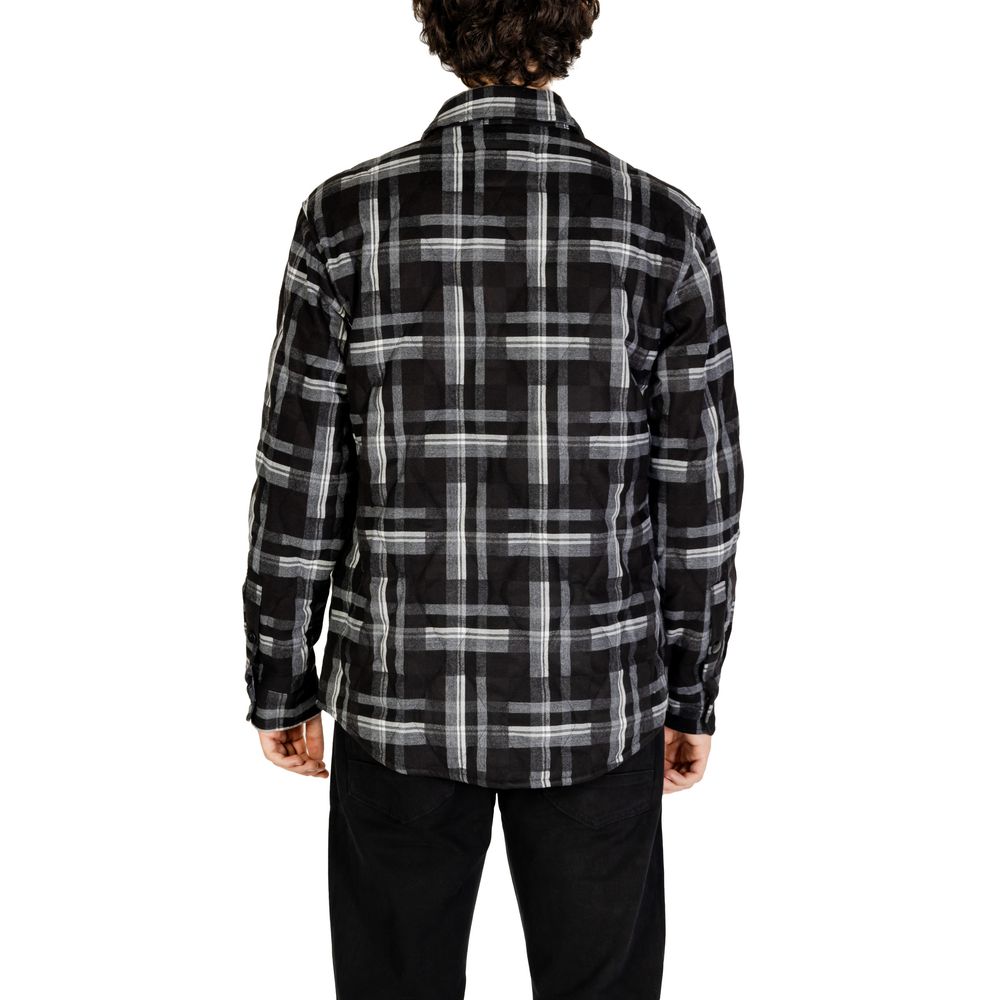 Gianni Lupo Black Polyester Coat - Luxe Nova
