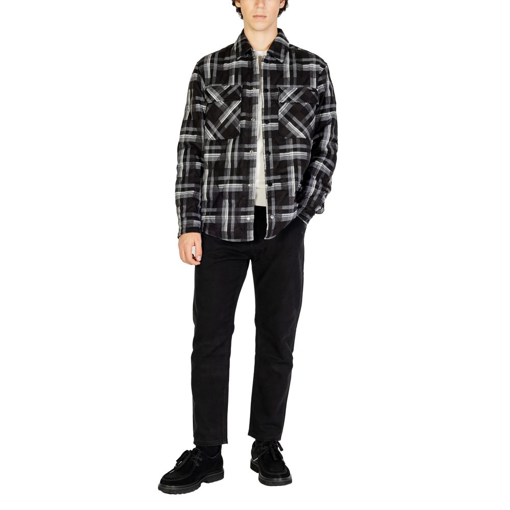 Gianni Lupo Black Polyester Coat - Luxe Nova