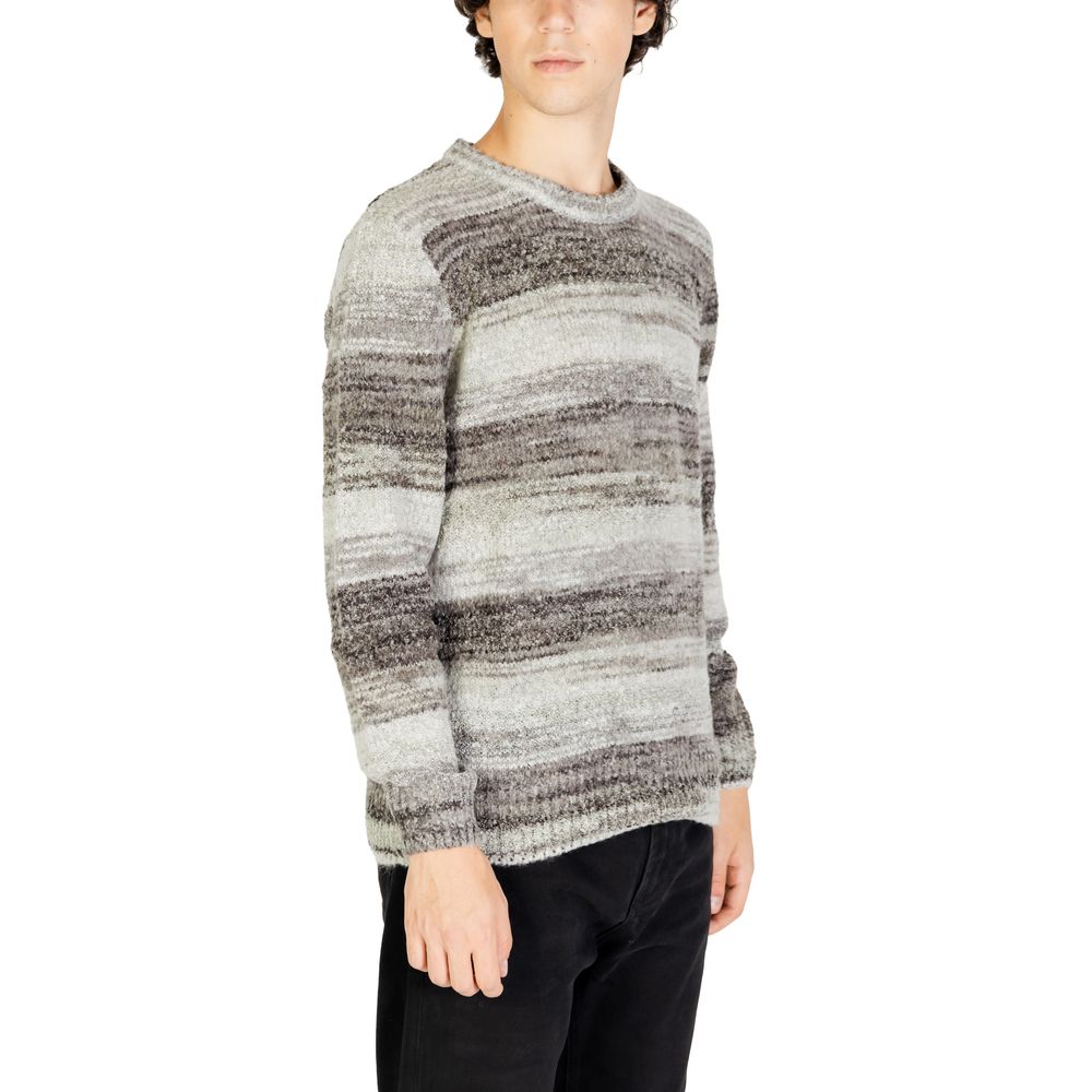 Gianni Lupo Gray Polyacrylic Sweatshirt - Luxe Nova