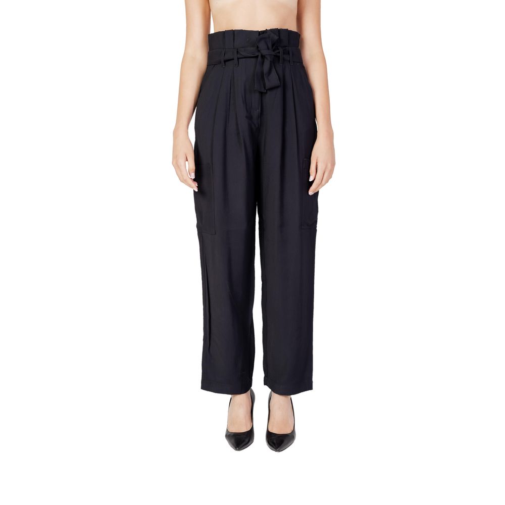 Vila Clothes Black Viscose Casual Pants - Luxe Nova