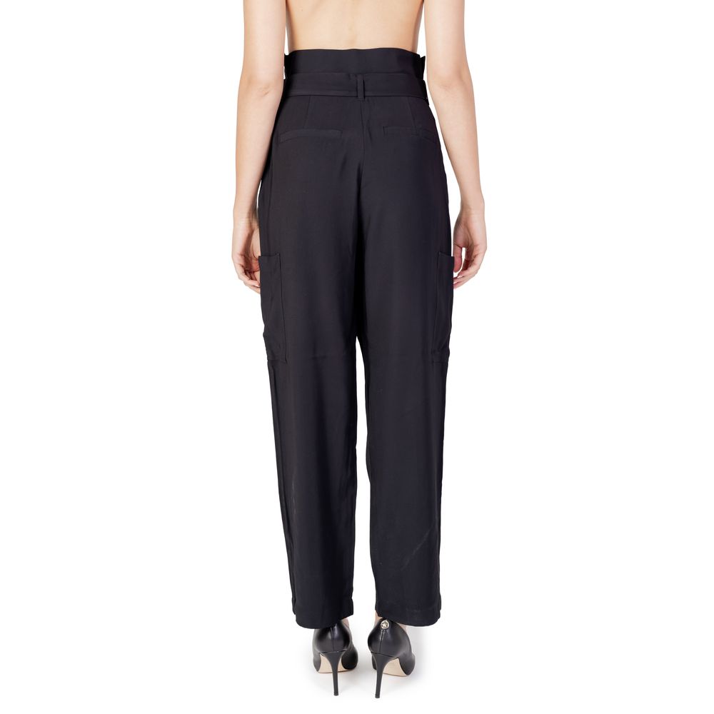 Vila Clothes Black Viscose Casual Pants - Luxe Nova
