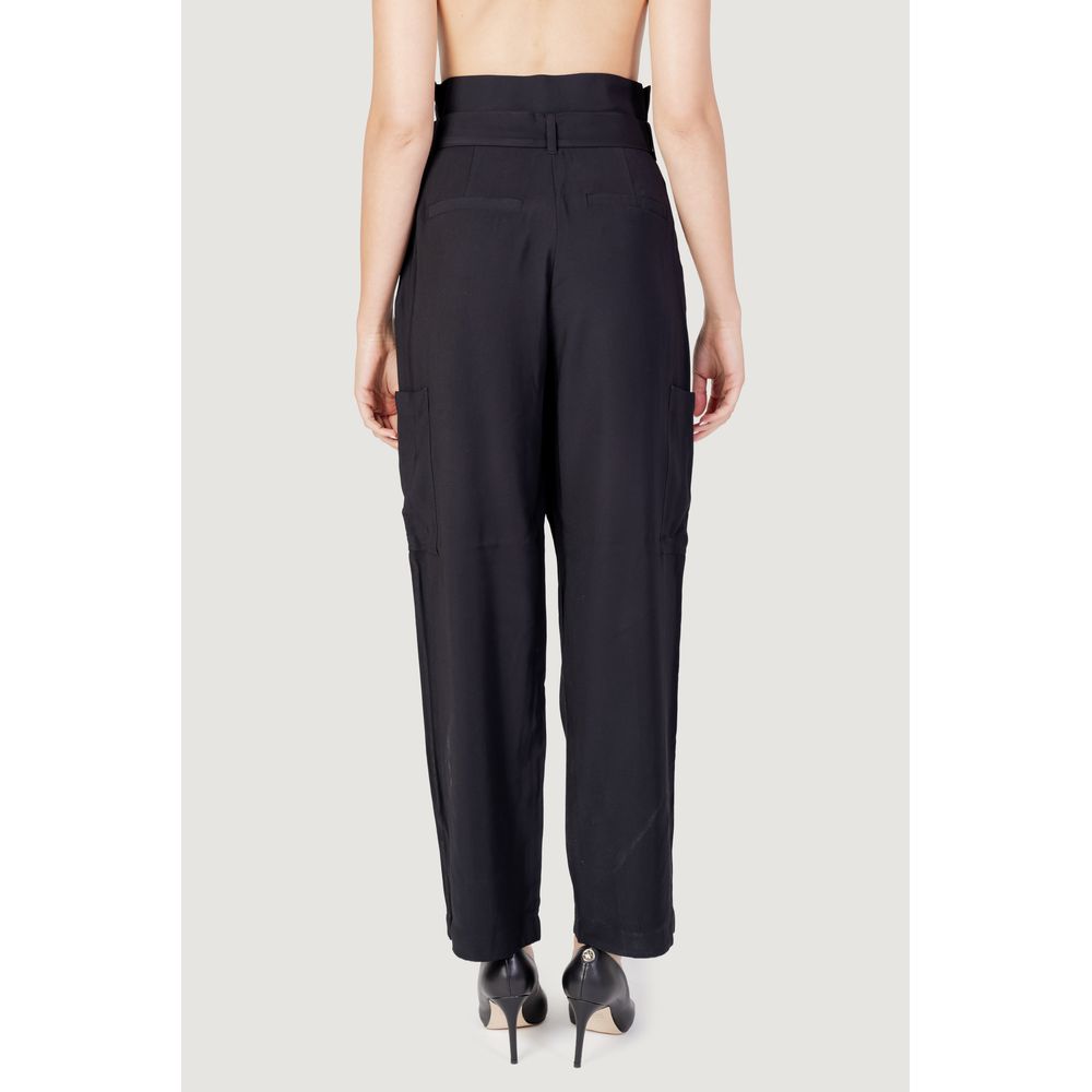 Vila Clothes Black Viscose Casual Pants - Luxe Nova