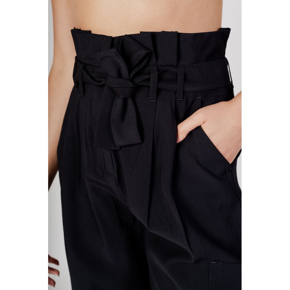 Vila Clothes Black Viscose Casual Pants - Luxe Nova