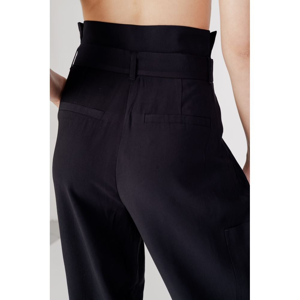 Vila Clothes Black Viscose Casual Pants - Luxe Nova