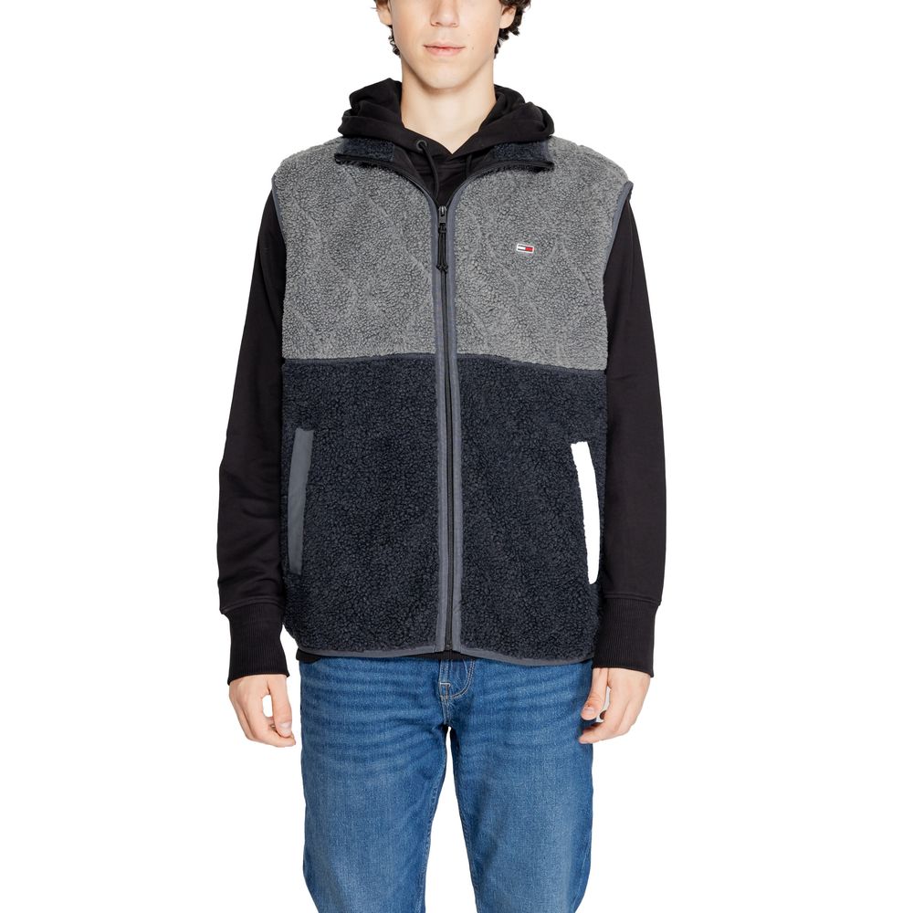 Tommy Hilfiger Jeans Black Recycled Polyester Sleveless Jacket - Luxe Nova