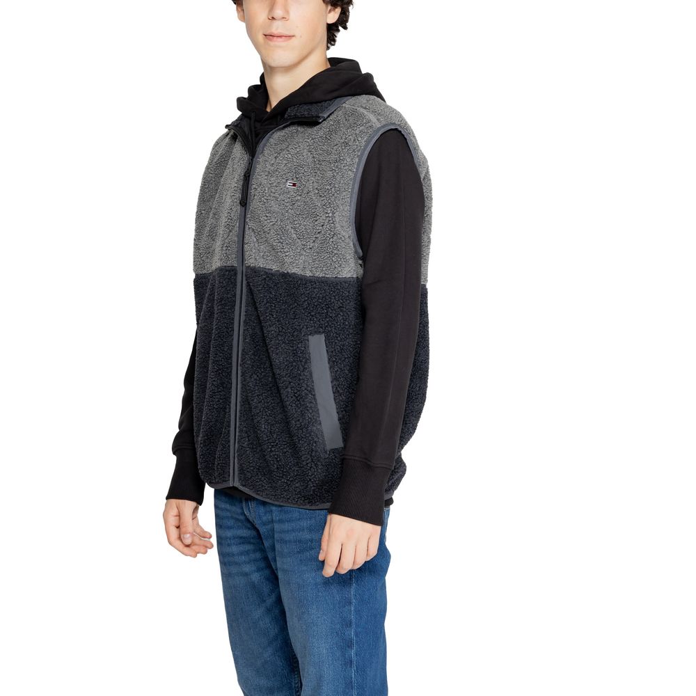 Tommy Hilfiger Jeans Black Recycled Polyester Sleveless Jacket - Luxe Nova
