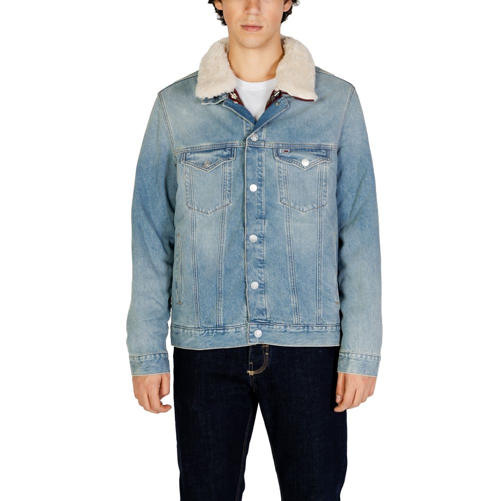 Tommy Hilfiger Jeans Light Blue Cotton Denim Jacket - Luxe Nova