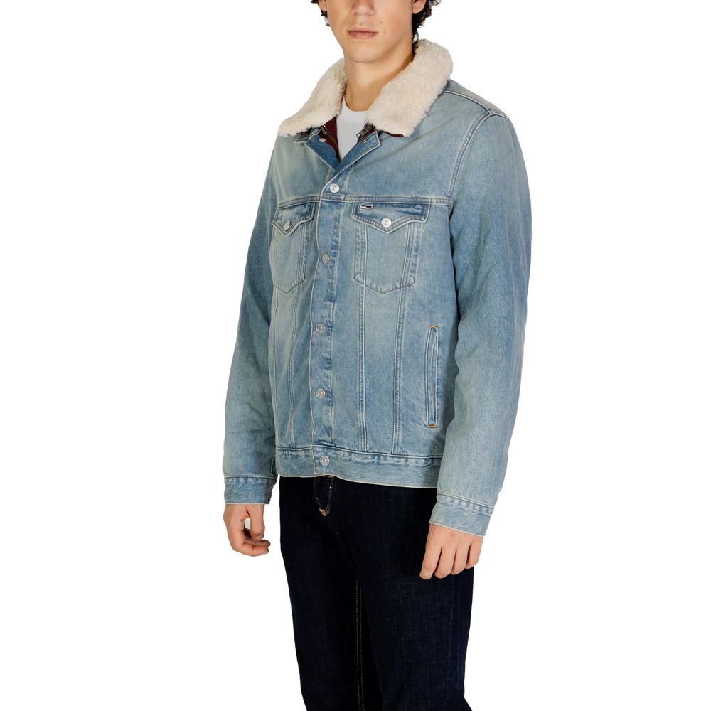 Tommy Hilfiger Jeans Light Blue Cotton Denim Jacket - Luxe Nova