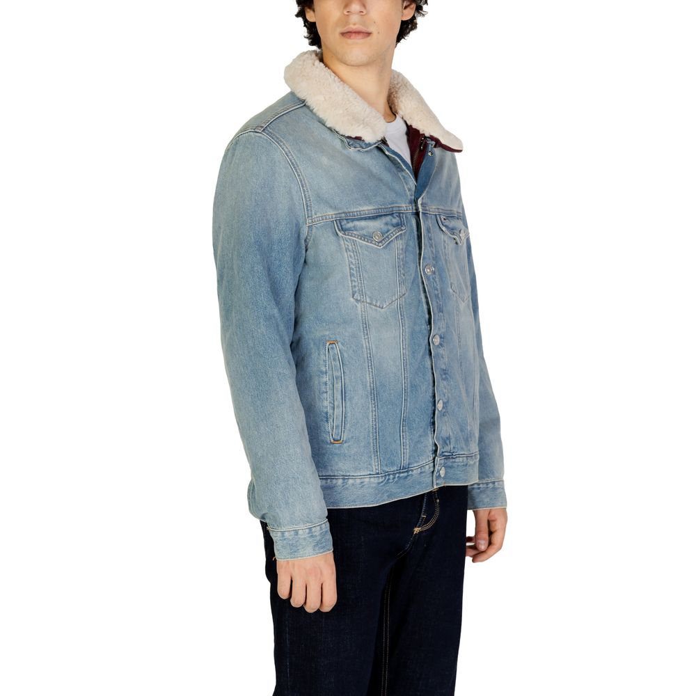 Tommy Hilfiger Jeans Light Blue Cotton Denim Jacket - Luxe Nova