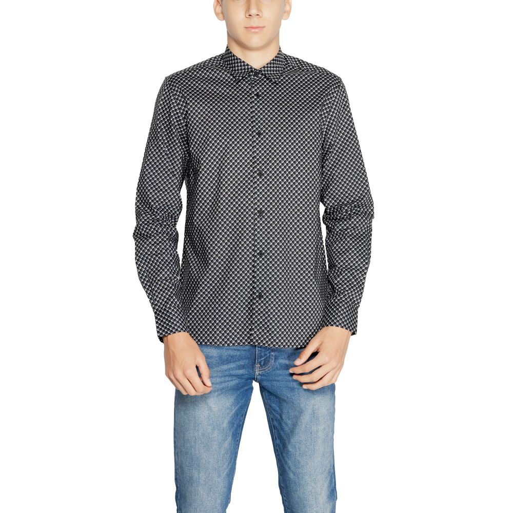 Antony Morato Gray Cotton Pattern Shirt - Luxe Nova