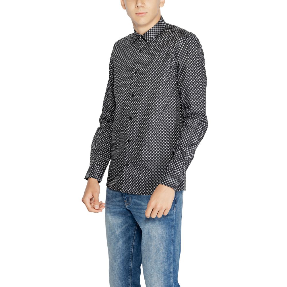 Antony Morato Gray Cotton Pattern Shirt - Luxe Nova