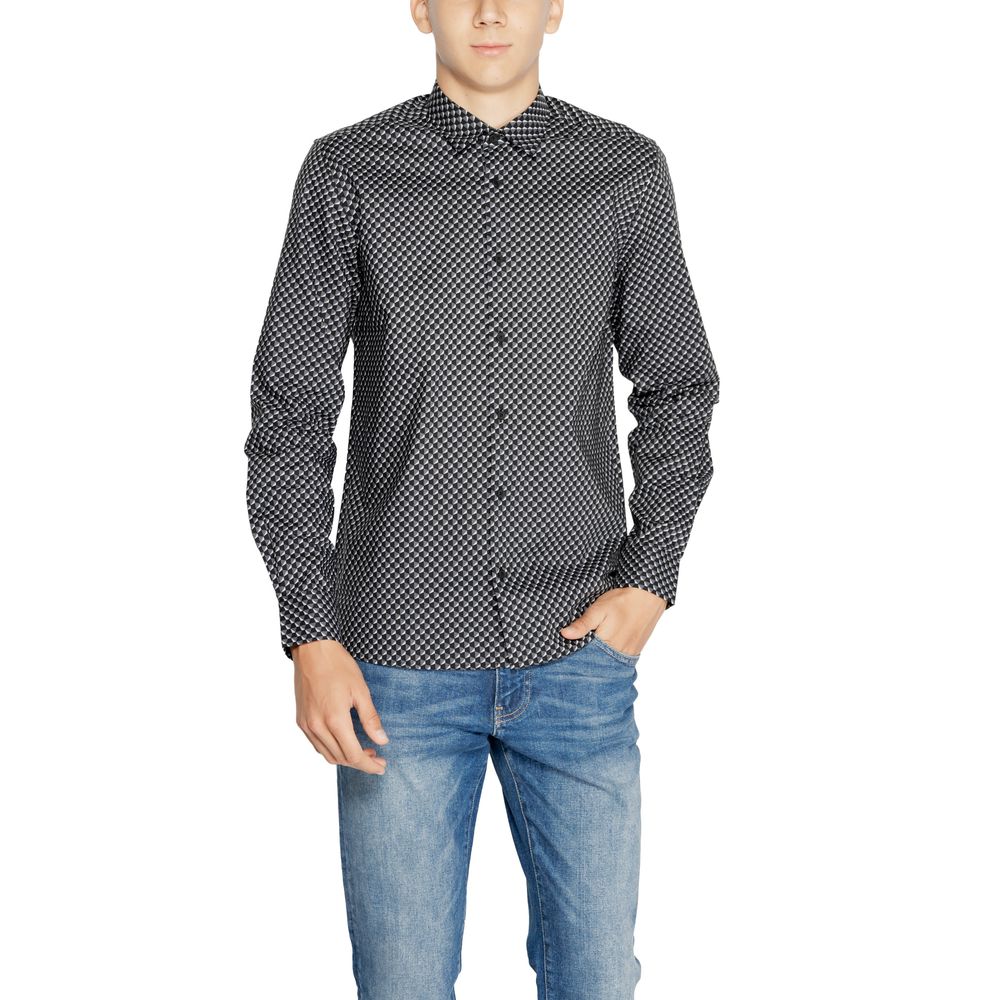 Antony Morato Gray Cotton Pattern Shirt - Luxe Nova