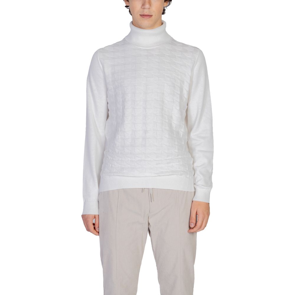Antony Morato White Cotton Turtleneck - Luxe Nova