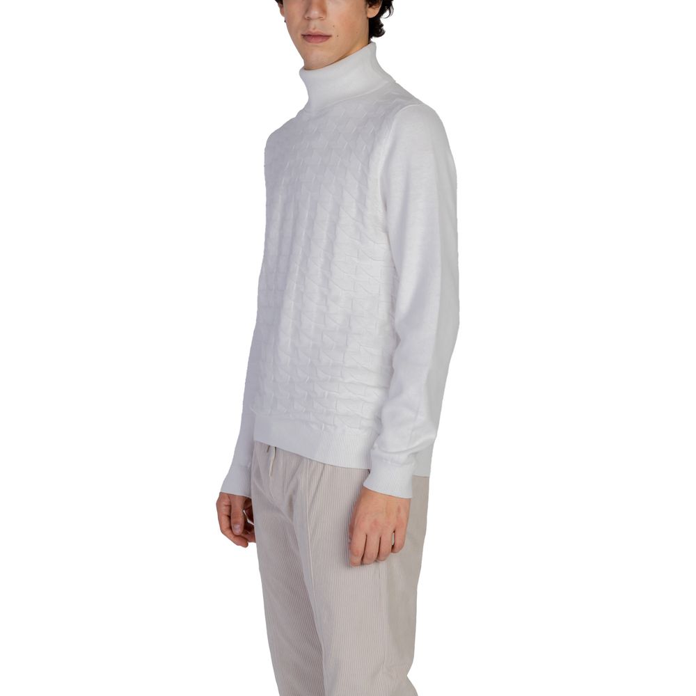 Antony Morato White Cotton Turtleneck - Luxe Nova