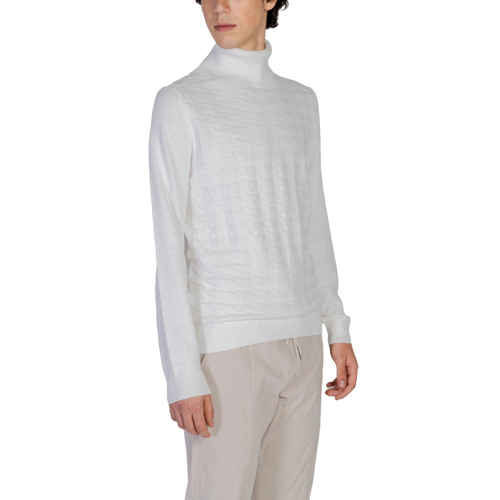Antony Morato White Cotton Turtleneck - Luxe Nova