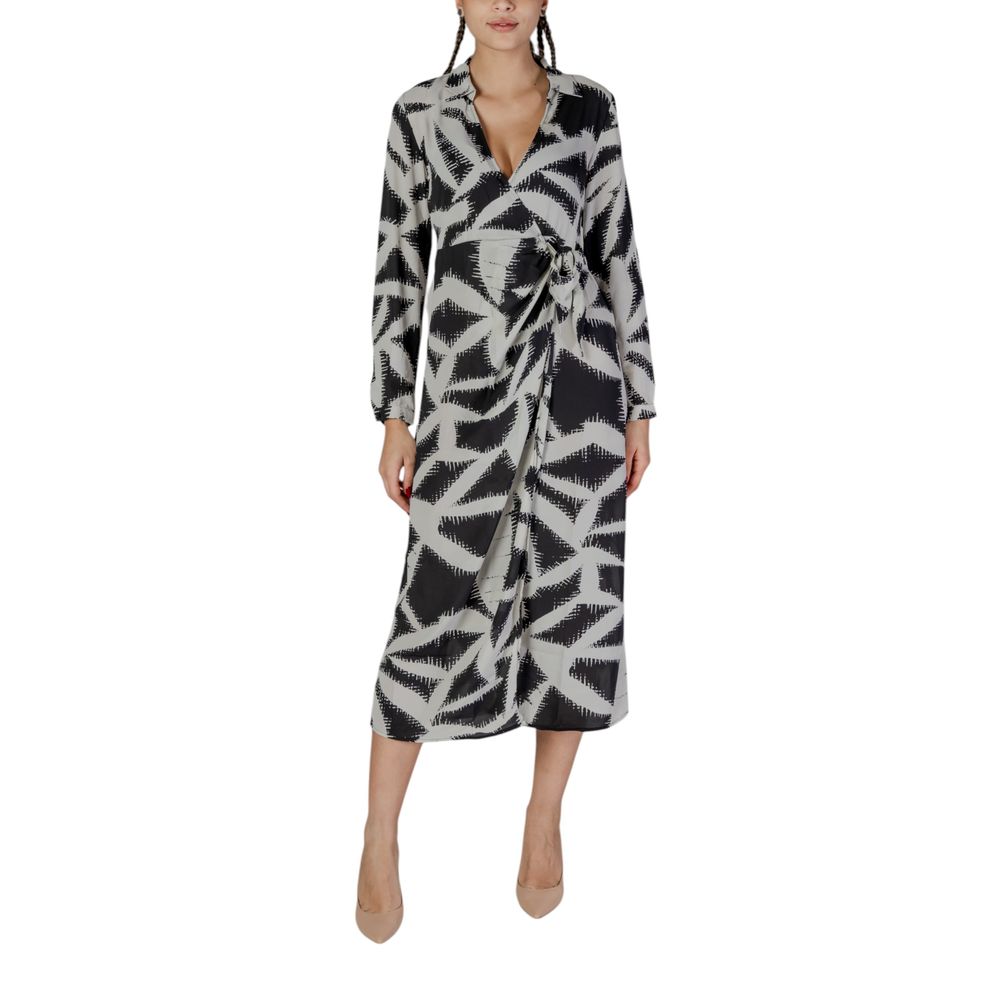 Jacqueline De Yong Black Recycled Polyester Long Dress - Luxe Nova