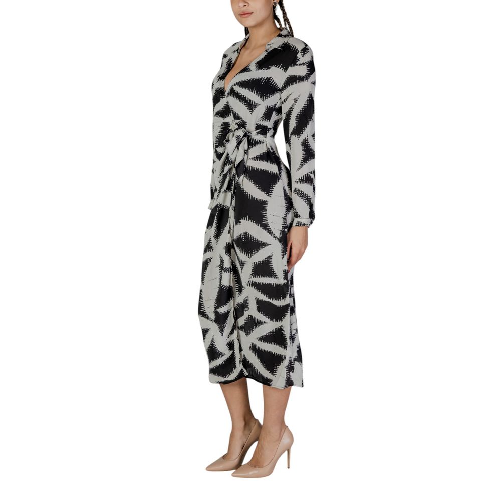 Jacqueline De Yong Black Recycled Polyester Long Dress - Luxe Nova