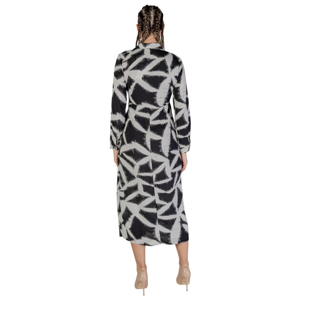 Jacqueline De Yong Black Recycled Polyester Long Dress - Luxe Nova