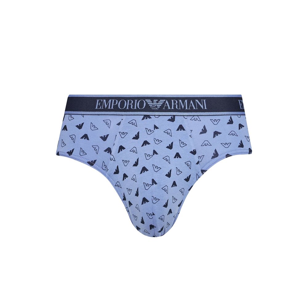 Emporio Armani Underwear Blue Cotton Briefs - Luxe Nova