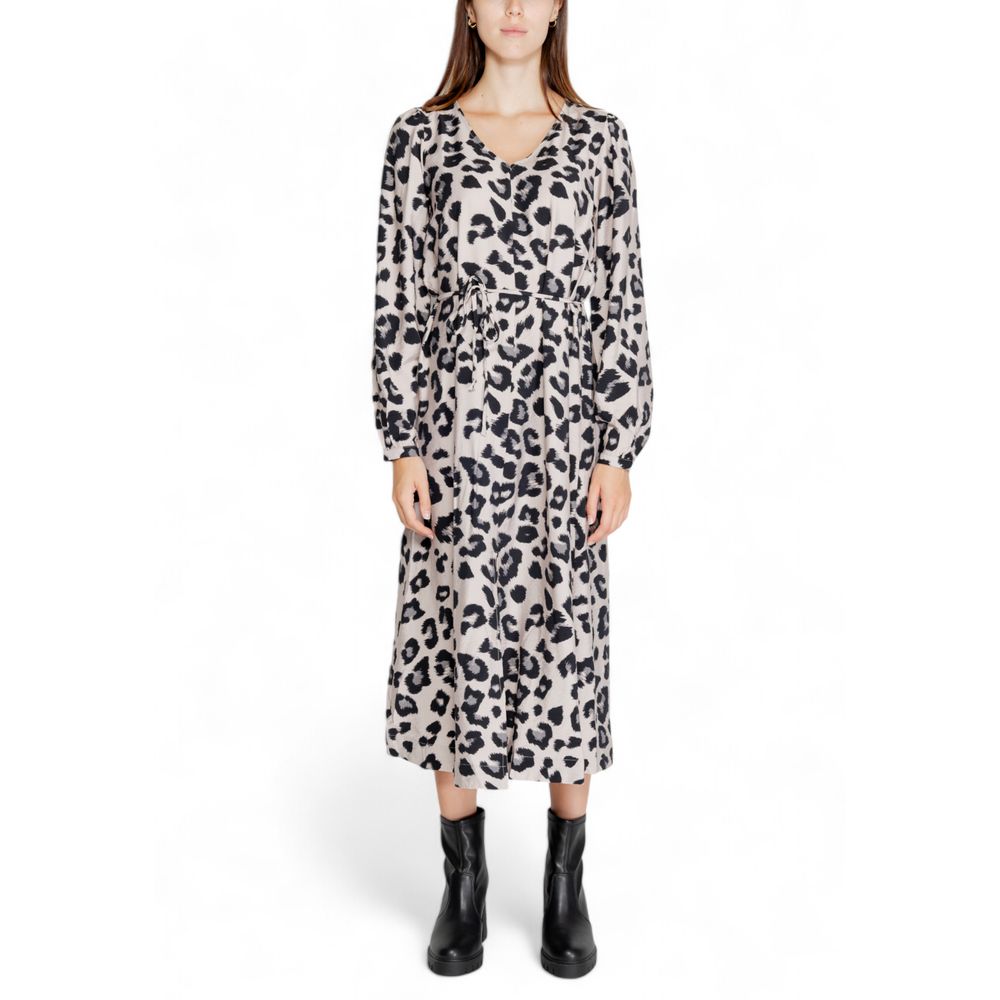 Jacqueline De Yong Gray Viscose Long Dress - Luxe Nova