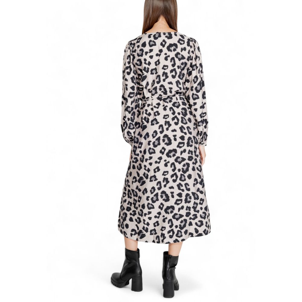 Jacqueline De Yong Gray Viscose Long Dress - Luxe Nova