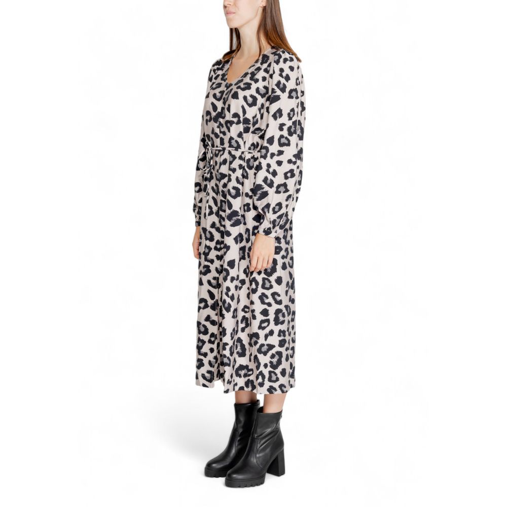 Jacqueline De Yong Gray Viscose Long Dress - Luxe Nova