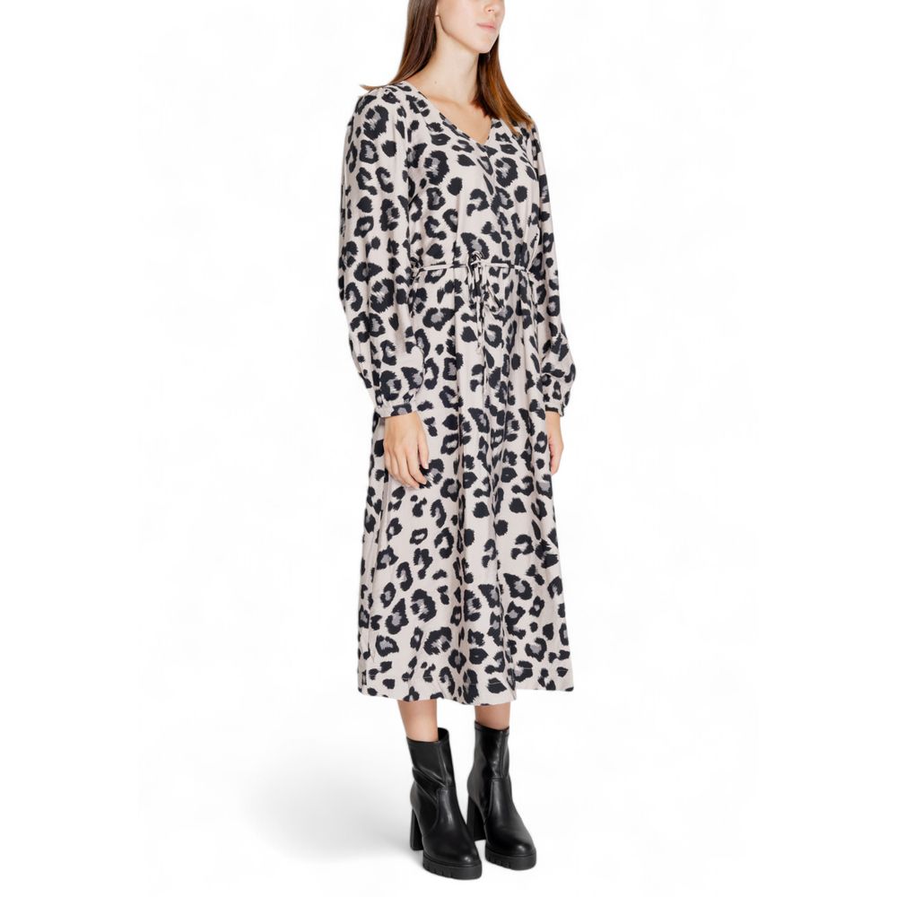 Jacqueline De Yong Gray Viscose Long Dress - Luxe Nova