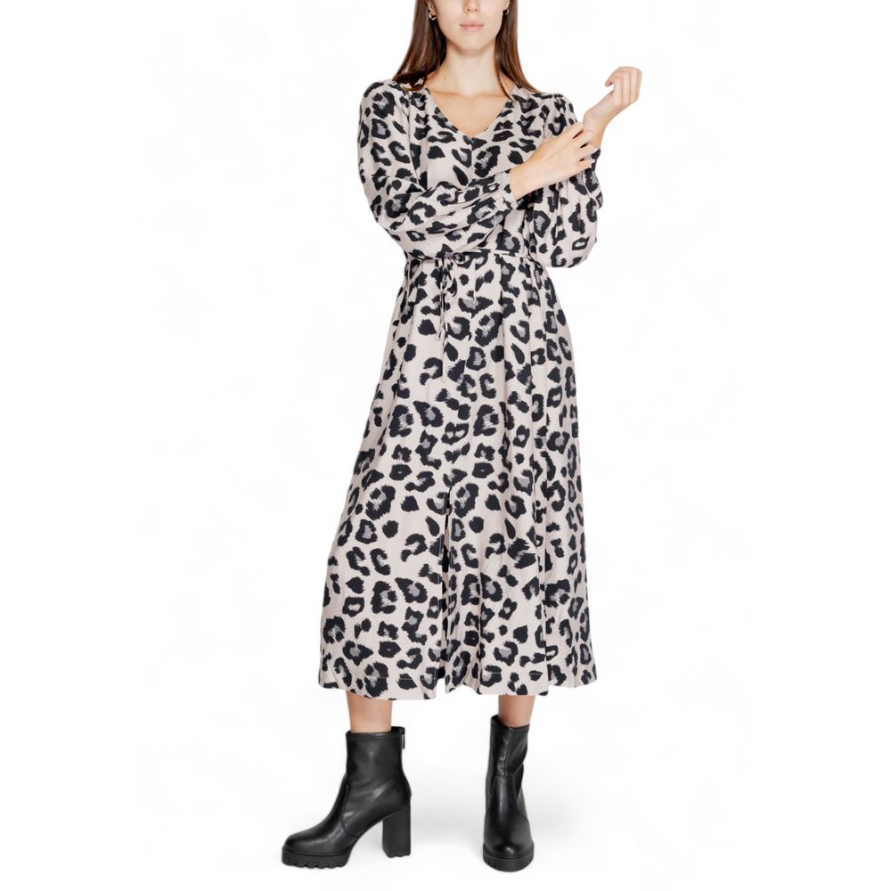 Jacqueline De Yong Gray Viscose Long Dress - Luxe Nova