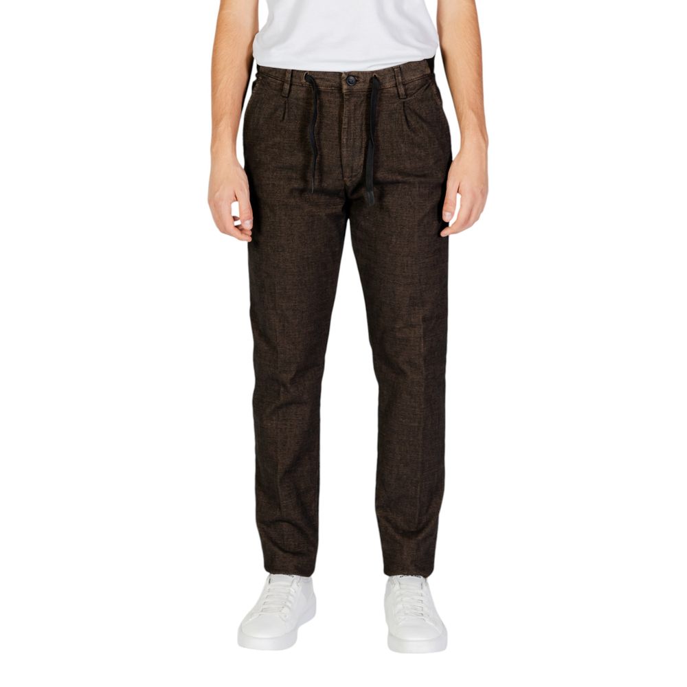 Hamaki-Ho Brown Cotton Casual Pants - Luxe Nova
