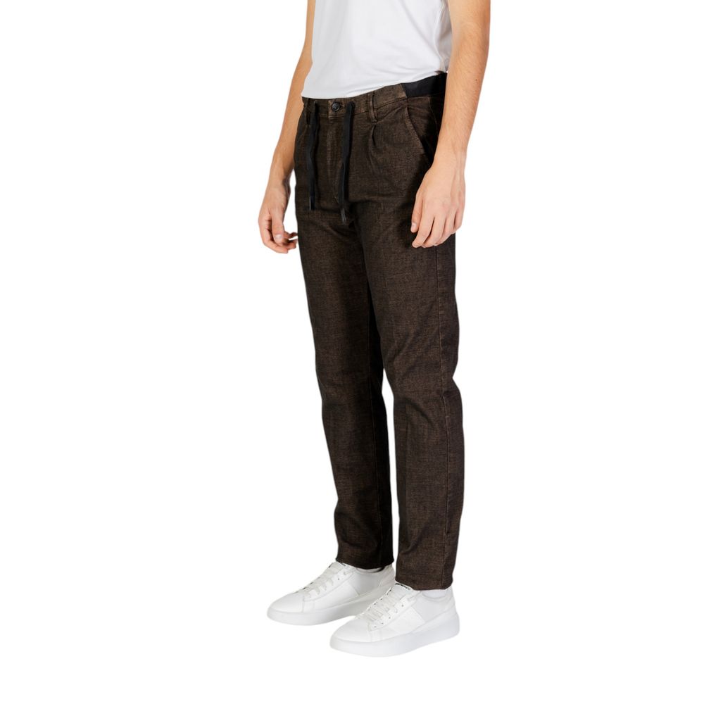 Hamaki-Ho Brown Cotton Casual Pants - Luxe Nova