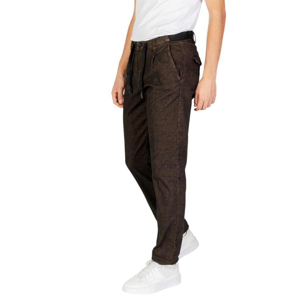 Hamaki-Ho Brown Cotton Casual Pants - Luxe Nova