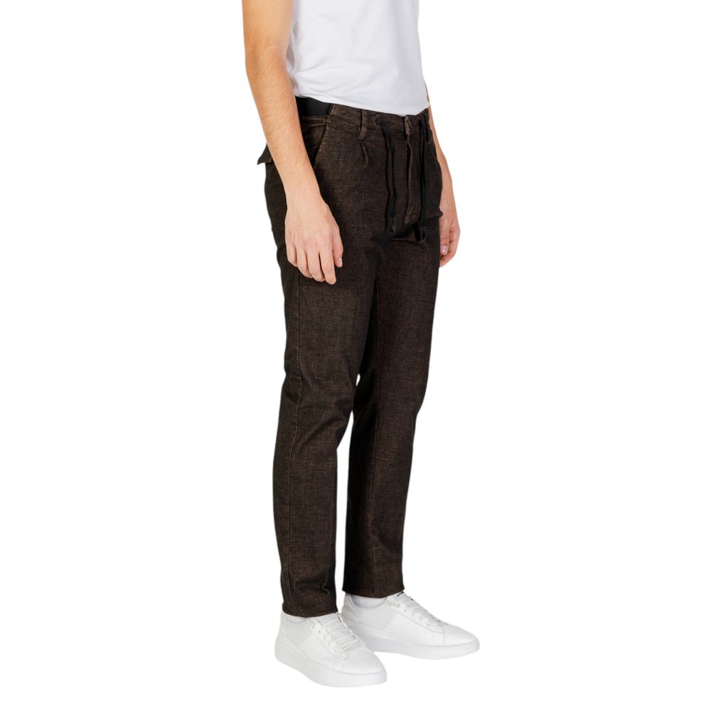 Hamaki-Ho Brown Cotton Casual Pants - Luxe Nova