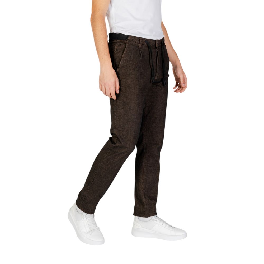 Hamaki-Ho Brown Cotton Casual Pants - Luxe Nova