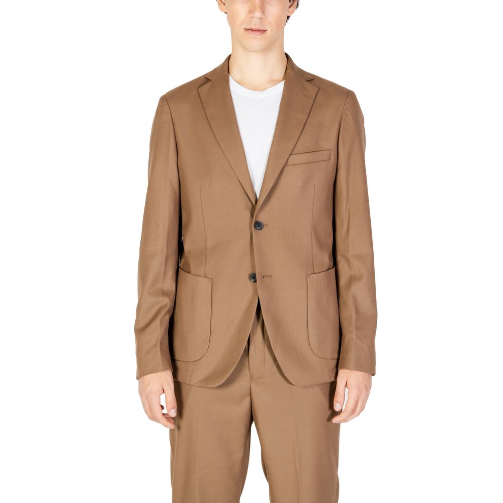 Hamaki-Ho Beige Polyester Blazer - Luxe Nova