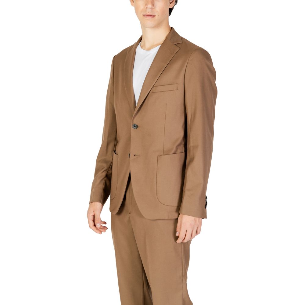 Hamaki-Ho Beige Polyester Blazer - Luxe Nova