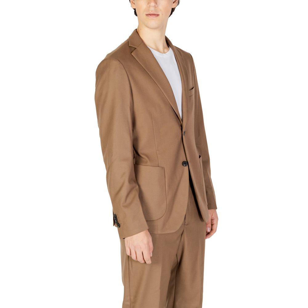 Hamaki-Ho Beige Polyester Blazer - Luxe Nova