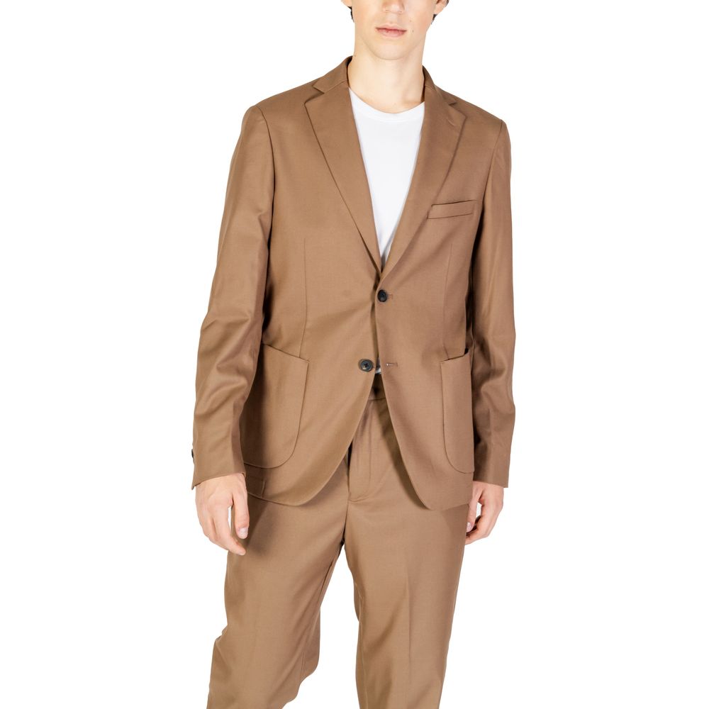 Hamaki-Ho Beige Polyester Blazer - Luxe Nova