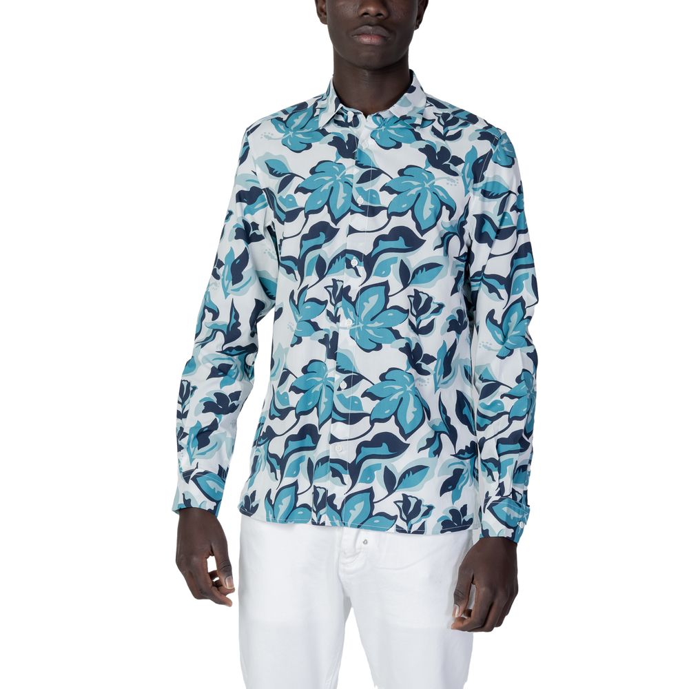 Antony Morato Blue Viscose Pattern Shirt - Luxe Nova
